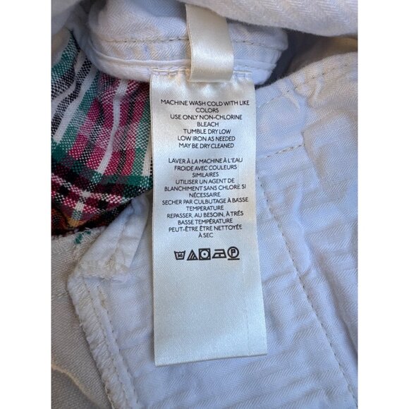 Free People Marlowe Yard Dye Trousers Womens 6 Plaid Seersucker - Picture 8 of 9